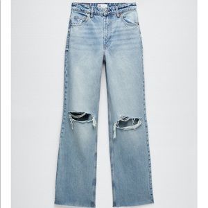 High waisted Zara Ripped jeans